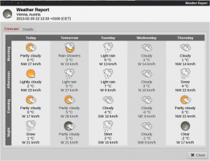 Forecast - Calendar layout