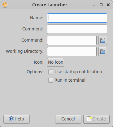 Create Launcher Window Create Launcher Window
