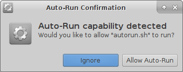 Auto-run Confirmation