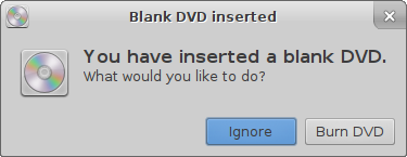 Blank DVD Confirmation